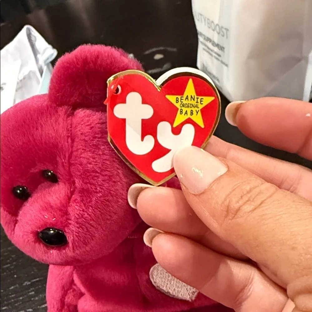 Ty Red Teddy Bear Plush Toy Beanie Baby Valentina toy collector